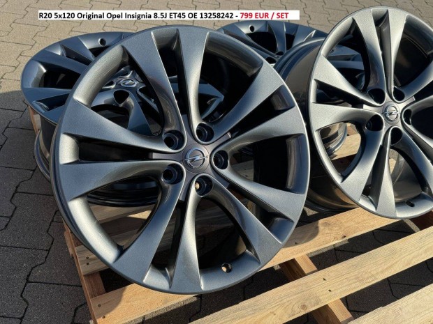 R20 5x120 Original Opel Insignia 8.5J ET45 OE 13258242 gyári alufelnik