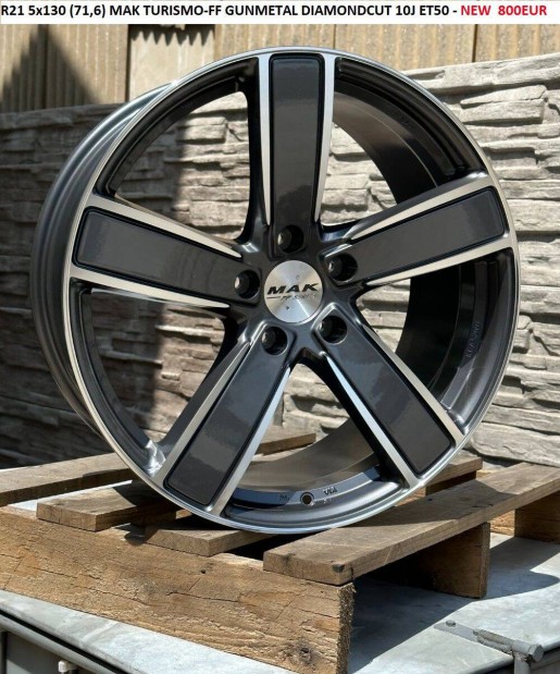 R21 5x130 (71,6) MAK Turismo-FF Gunmetal Diamondcut j alufelni felnik