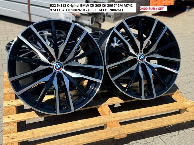 R22 5x112 Original BMW X5 G05 X6 G06 742M kétszéles gyári alufelnik