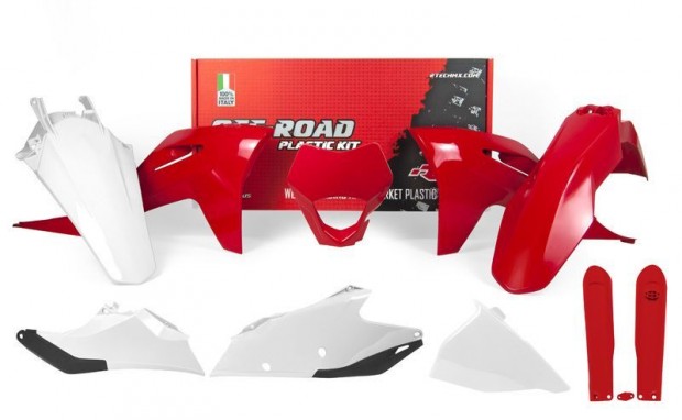 RACETECH Műanyag Készlet - Piros/Fehér Gas Gas EC/EC-F