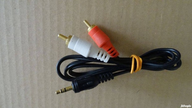 RCA - 3,5mm Jack audiokbel aranyozott csatlakozval