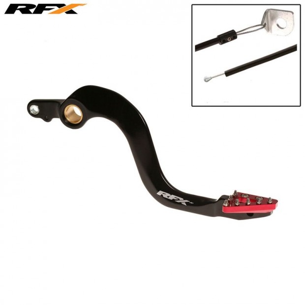 RFX Pro ST hátsó fékkar (kemény anodizált fekete/piros) - Honda CR250