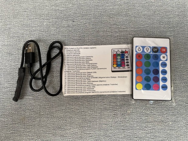 RGB távirányító IR vezérlő, 24 gomb + kabin