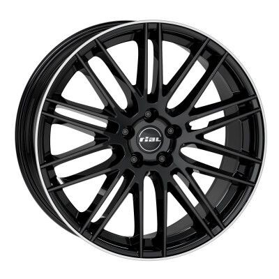 RIAL Kibo F�nyes fekete Pol�rozott LIP 8X18 5X112 ET42 CB70,1 |