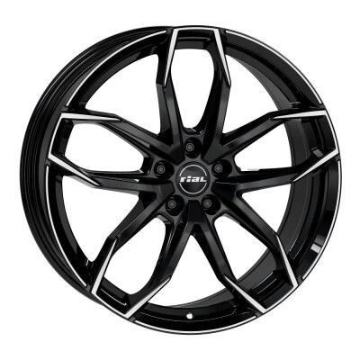 RIAL LUCCA Fényes fekete Polírozott 7,5X17 5X100 ET45 CB57,1 |