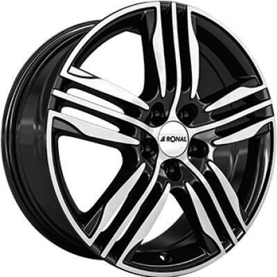 RONAL R57 Fényes fekete Polírozott 7,5X19 5X110 ET38 CB65,1 |
