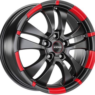 RONAL R59 Tompa fekete piros 7,5X17 5X114,3 ET50 CB82 | alufelni |