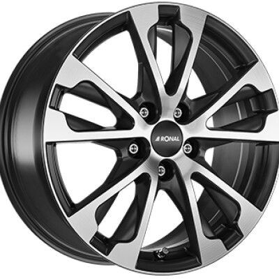 RONAL R61 Tompa fekete Polírozott 7,5X17 5X108 ET55 CB76 | alufelni |