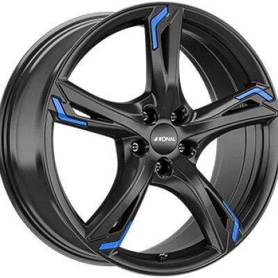 RONAL R62 BLUE Fényes fekete 7,5X17 5X114,3 ET40 CB82 | alufelni |