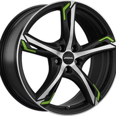 RONAL R62 GREEN Tompa fekete Polírozott 8,5X20 5X114,3 ET50 CB82 |