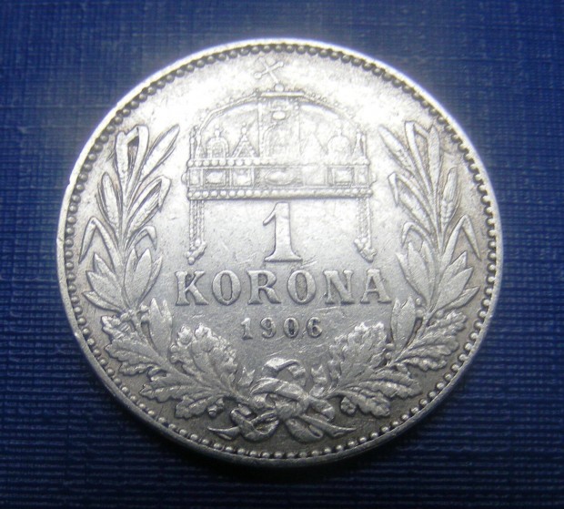 RRR 1 ezüst Korona 1906 (!) Ferenc József RRR!