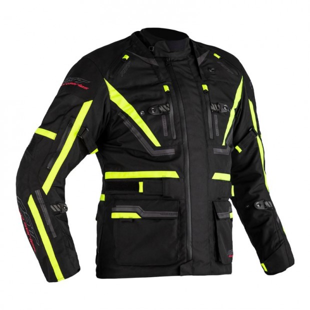 RST Paragon 6 légzsákos dzseki textil fekete/neon sárga XL méretben