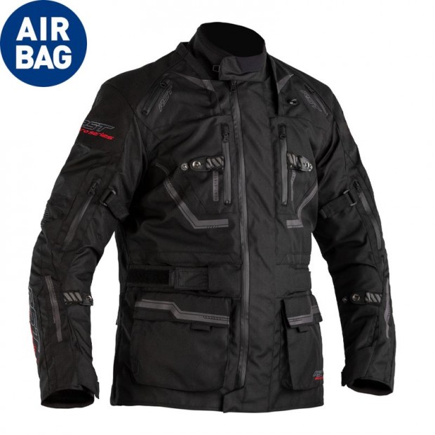 RST Paragon 6 légzsákos textil dzseki fekete, méret: 4XL