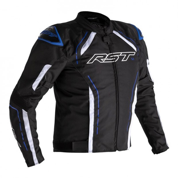 RST S-1 Dzseki Textil Fekete/Fehér/Kék Férfi Méret 3XL