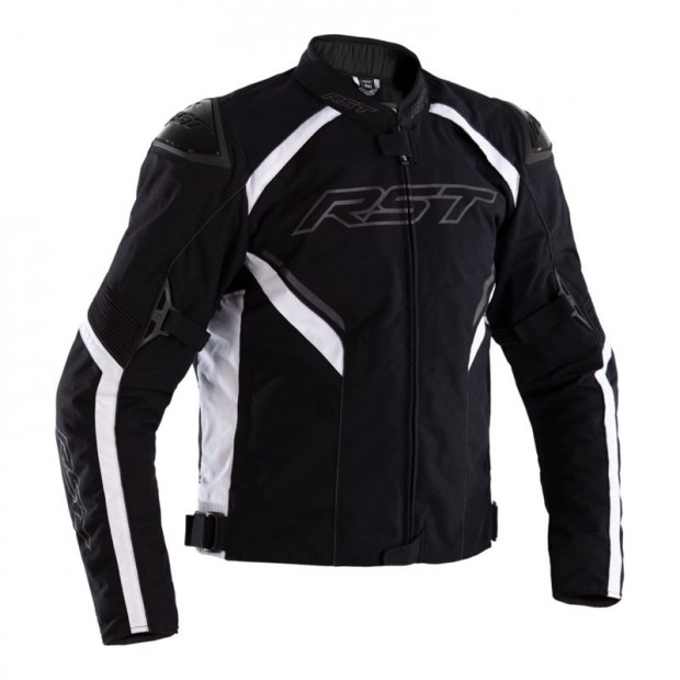 RST Sabre CE textil dzseki - Fekete/Fekete/Fehér XXL méretben