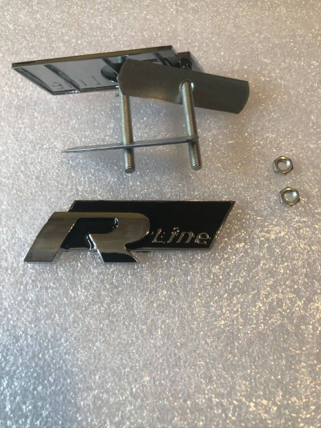 R-Line embléma 3 D fém hűtőrácsba csavaros Piros vagy fekete