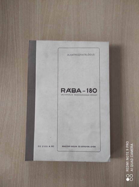 Rába 180 Traktor, erőgép alkatrészkatalógus