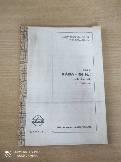 Rba 598.20-21-30-31 futmvek Alkatrszkatalgus
