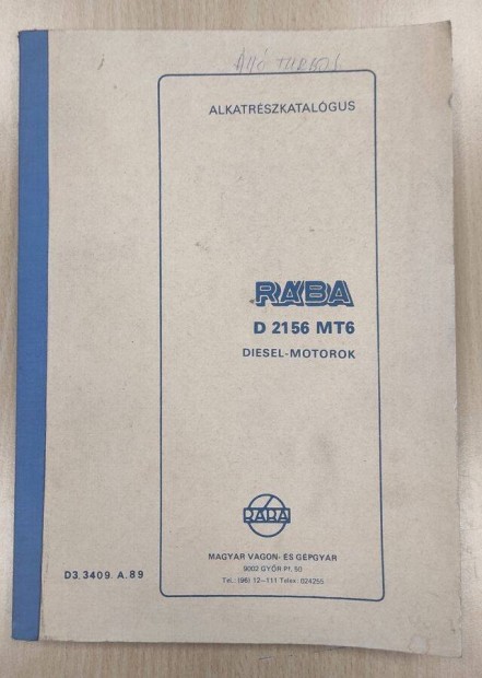 Rba D2156 MT6 Diesel-motor alkatrszkatalgus