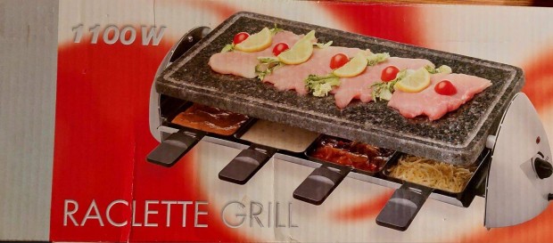 Raclette elektromos grill, 1100 W-os, asztali