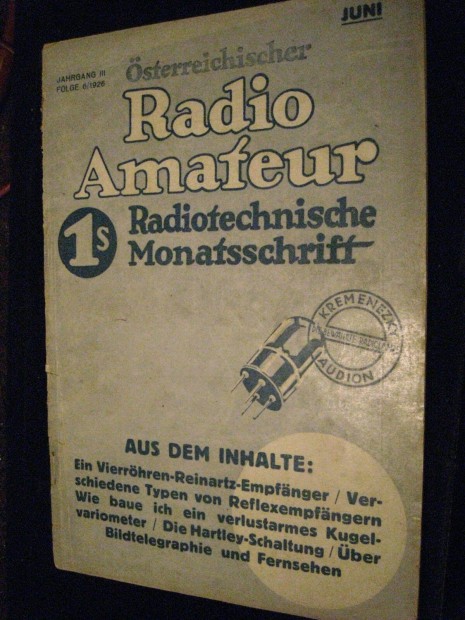 Radio Amateur 1926-bl (osztrk)