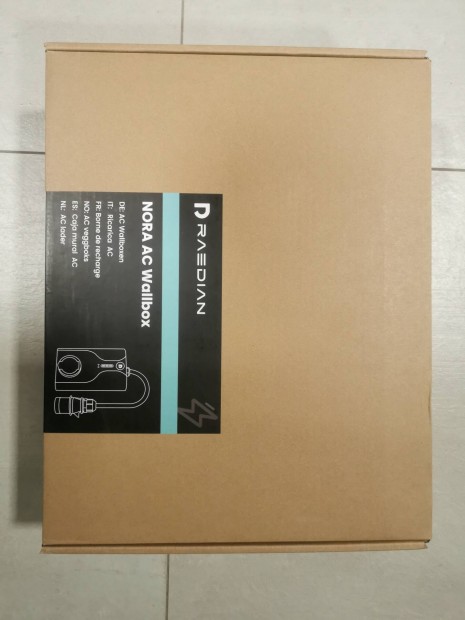 Raedian NORA AC Wallbox11kW Type 2 elektromos autó töltő