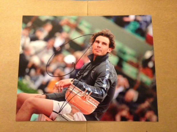 Rafael Nadal eredeti alrs, dediklt fot, autogram Tenisz