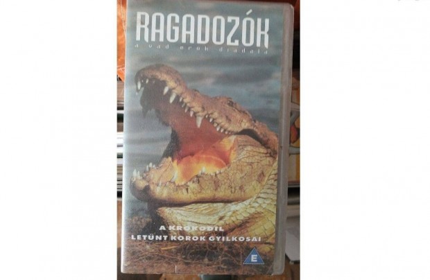 Ragadozk VHS video kazetta. A krokodil, letnt korok gyilkosai