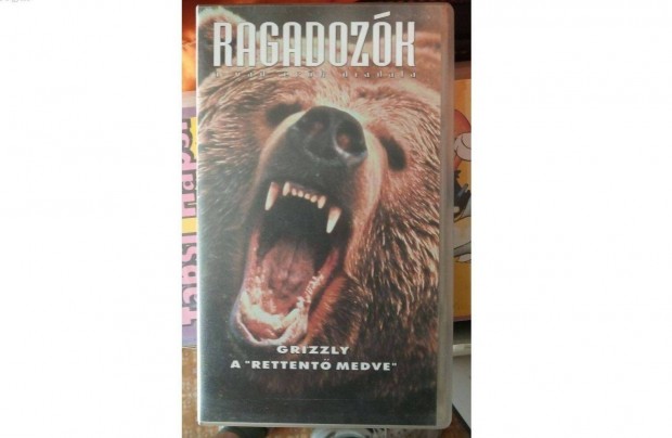 Ragadozk VHS video kazetta. Grizzly, a "rettent medve". Debrecenben