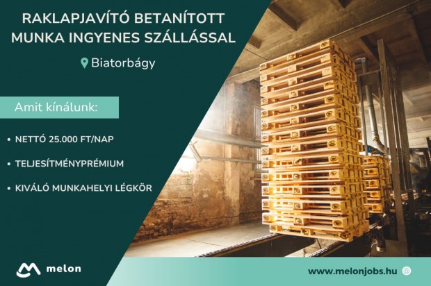 Raklapjavító betanított munkás