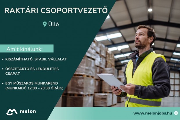 Raktári csoportvezető