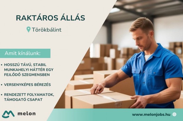 Raktáros álláslehetőség