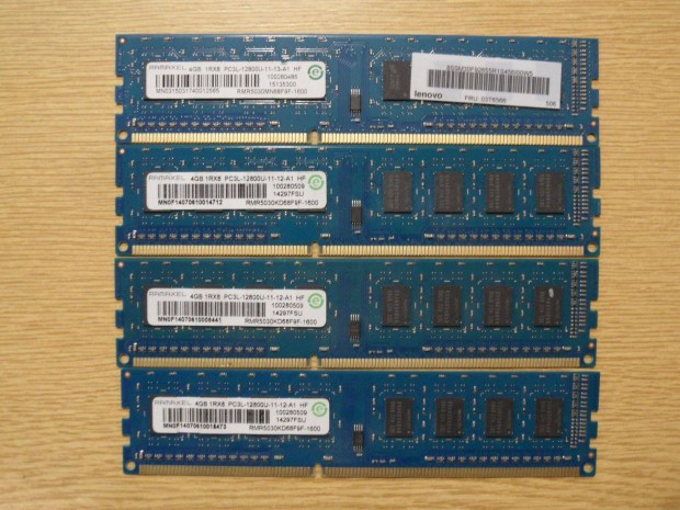 Ramaxel 16GB / 1600Mhz (4X 4GB) DDR3 memria KIT