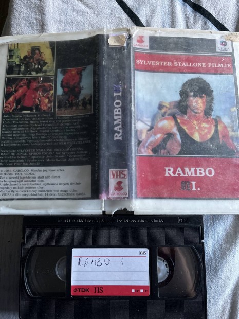 Rambo 1 narrátoros vhs film.