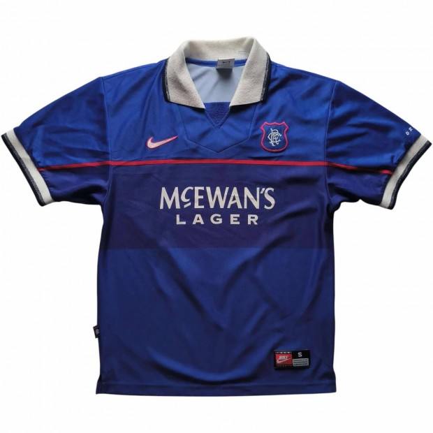 Rangers 1997-99 Nike hazai foci mez S-es