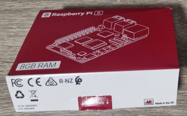 Raspberry Pi 5 - 8 GB memris verzi, csak felbontott, j