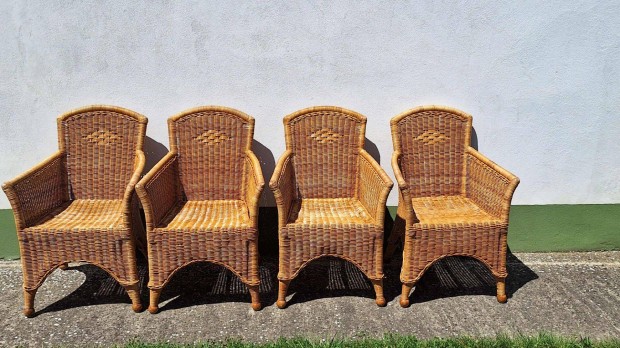 Rattan fotelek , 4db