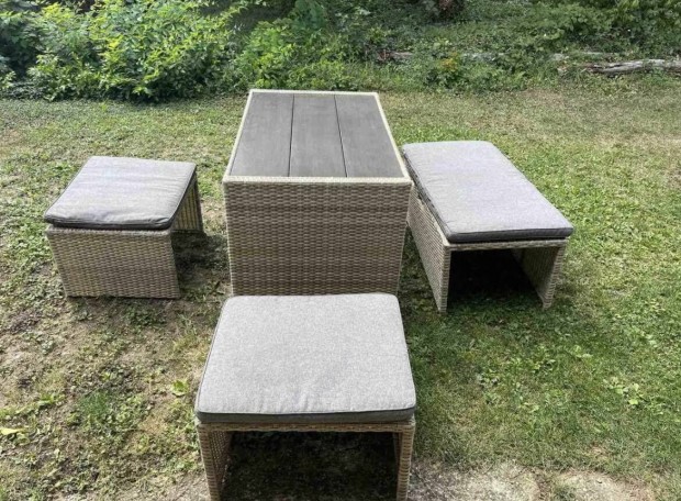 Rattan kerti Btor szett.