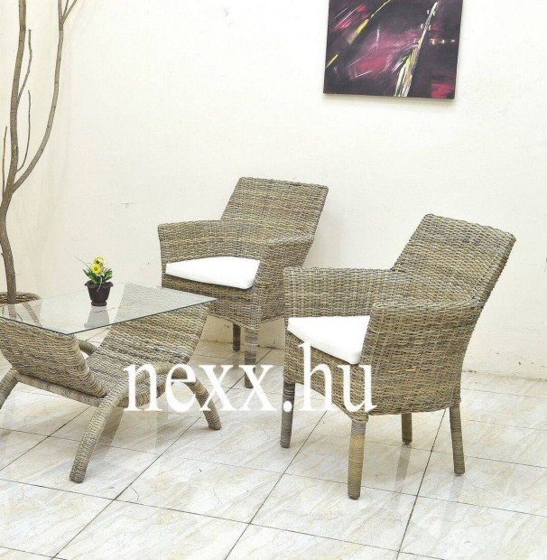 Rattan teázó / fotel + asztal | Marksmen teázó | rattan bútor, új