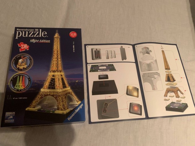 Ravensburger 3D Puzzle Night Edition Eiffel Torony