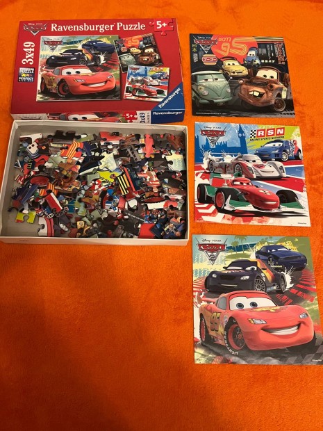 Ravensburger Cars puzzle kirak 3x49db-os 5 ves kortl!