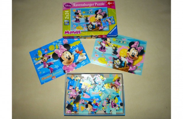 Ravensburger Disney - Minnie egr s cicja 2x24 db-os puzzle