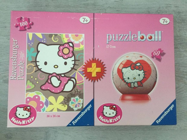 Ravensburger Hello Kitty 2in1 kirak (100 db) s puzzleball (60 db)