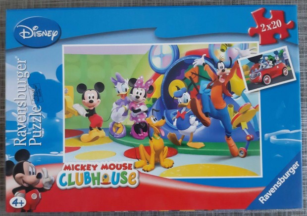 Ravensburger gyermek puzzle, Mickey egér, 2x20 darab, 4 éves kortól