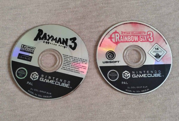 Rayman 3 + Rainbow Six 3 Nintendo Gamecube lemezek