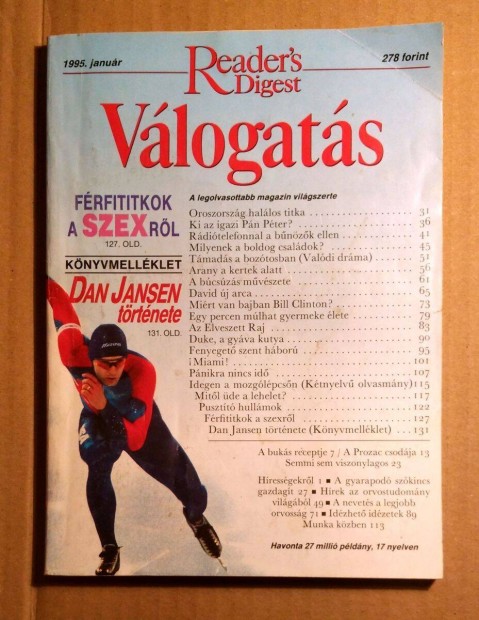 Reader's Digest Vlogats 1995/1 Janur (5kp+tartalom)