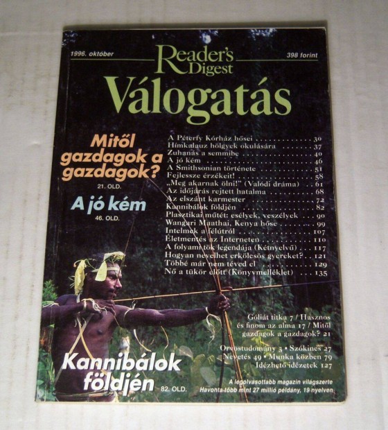 Reader's Digest Vlogats 1996/10 Oktber (4kp+tartalom)