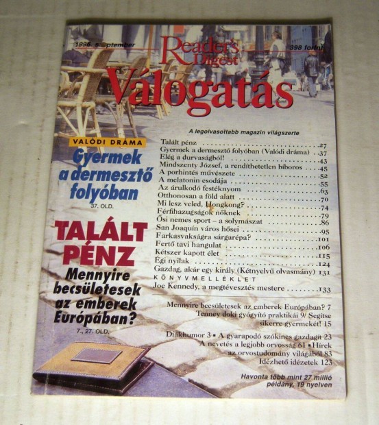 Reader's Digest Vlogats 1996/9 Szeptember (4kp+tartalom)