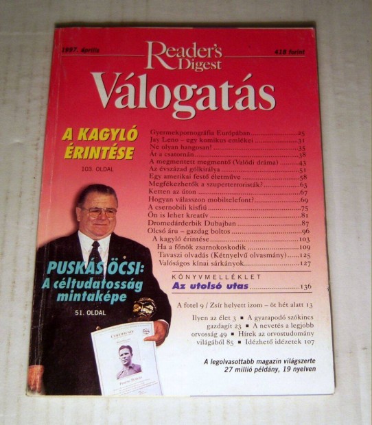 Reader's Digest Vlogats 1997/4 prilis (4kp+tartalom)