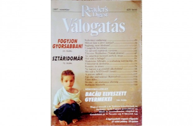 Reader's Digest Vlogats 1997. november